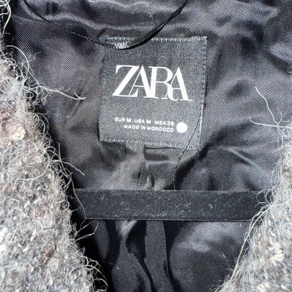 ZARA MANTECO WOOL BLEND BOUCLE COAT ZW COLLECTION Size M - Picture 4 of 12